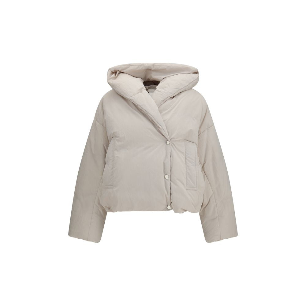Max Mara Gray Polyamide Full-Length Jacket