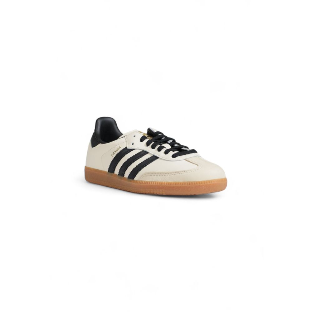 Adidas Originals Beige Leather Athletic Sneakers