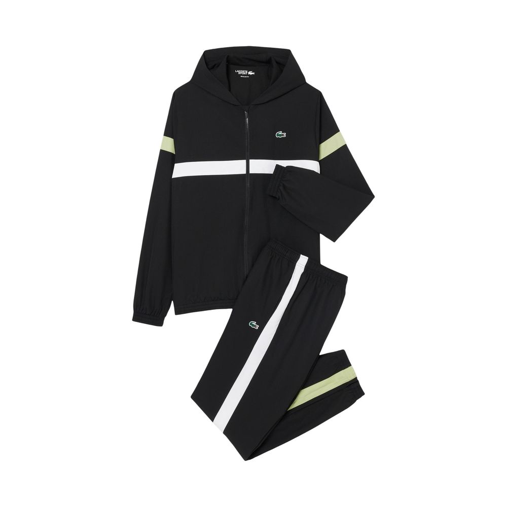 Lacoste Black And White Polyester Sweatsuit