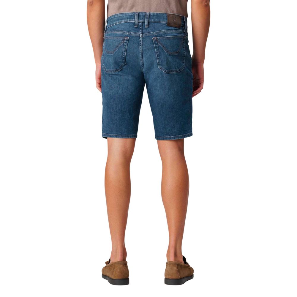 Jeckerson Blue Recycled Cotton Bermuda Shorts