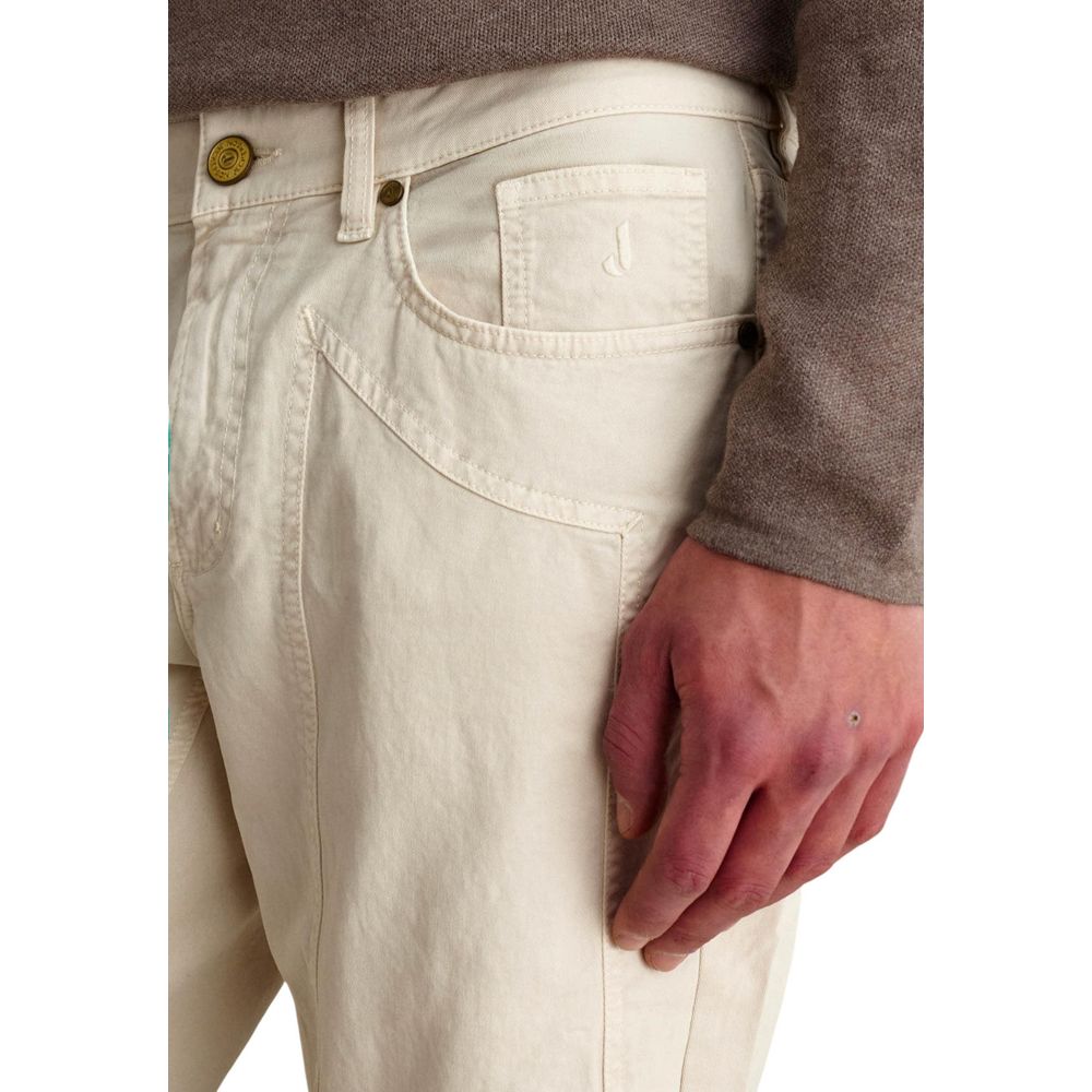 Jeckerson White Elastane Skinny Pants