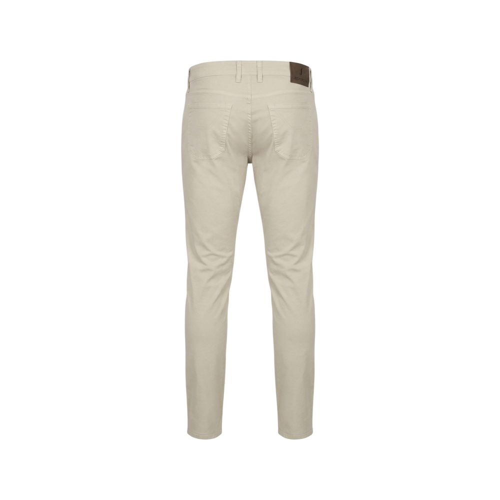 Jeckerson Gray Elastane Skinny Pants