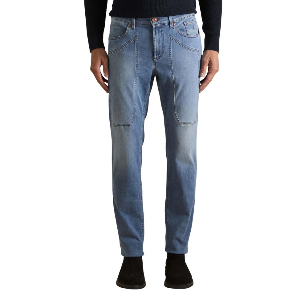 Jeckerson Light Blue Recycled Polyester Skinny Jeans