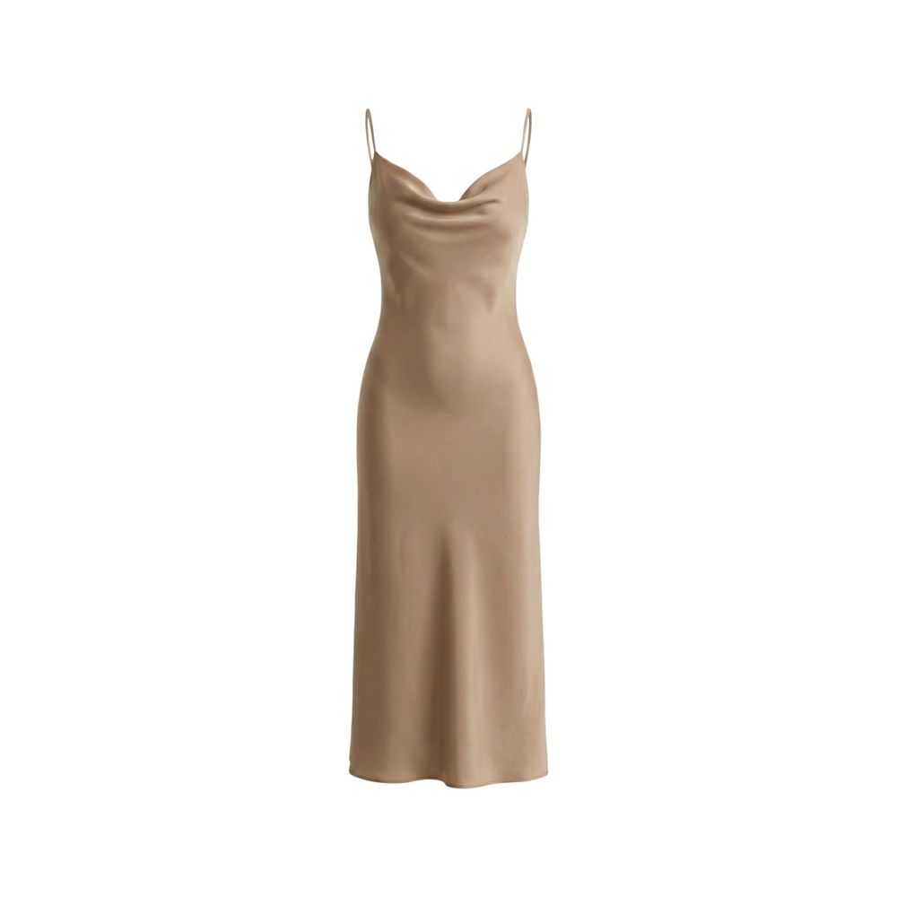 Guess Beige Lyocell Long Dress