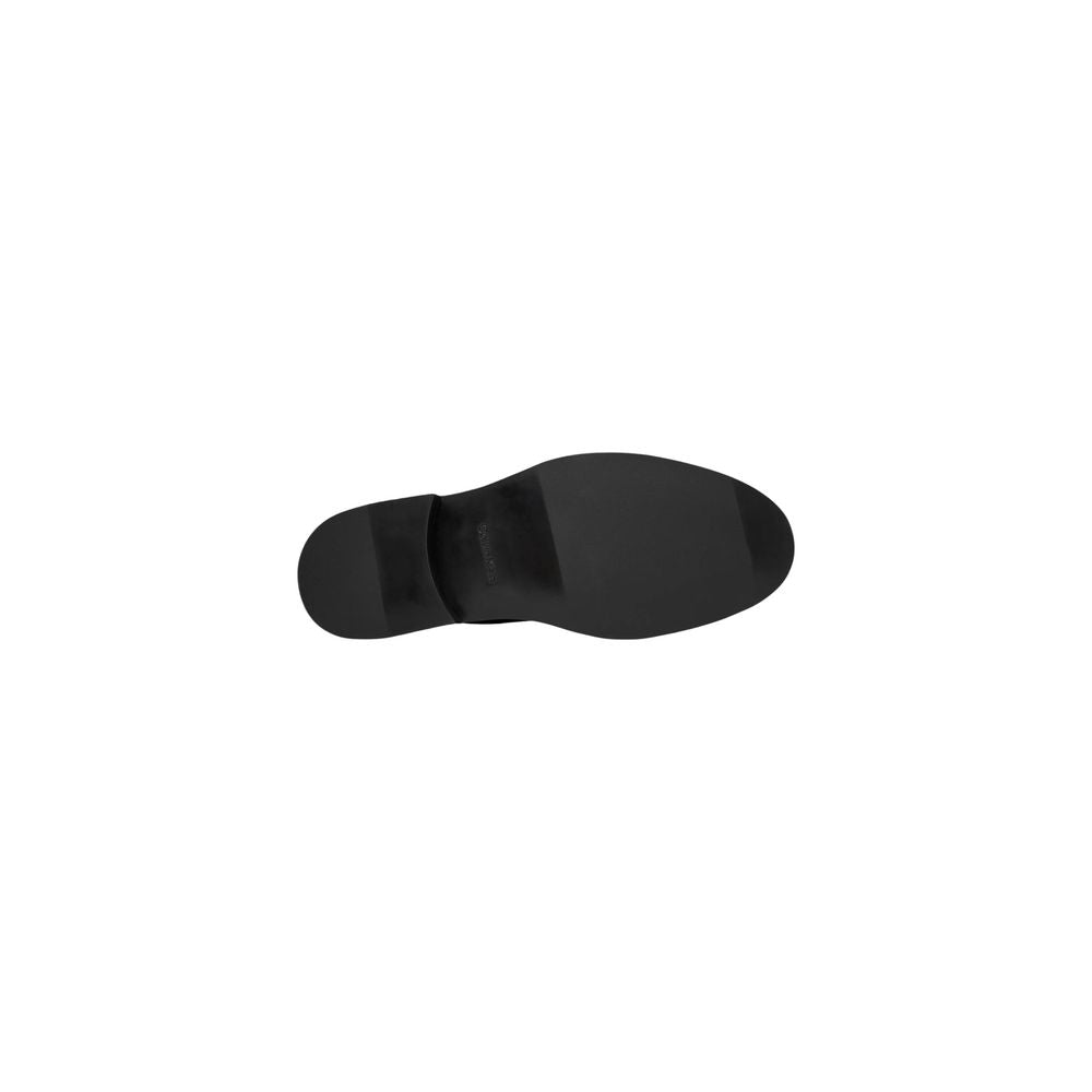 Calvin Klein Black Leather Oxfords And Derbies