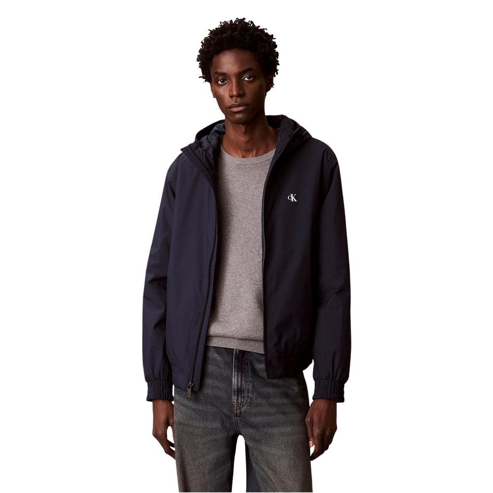 Calvin Klein Jeans Blue Recycled Polyester Full-Length Jacket