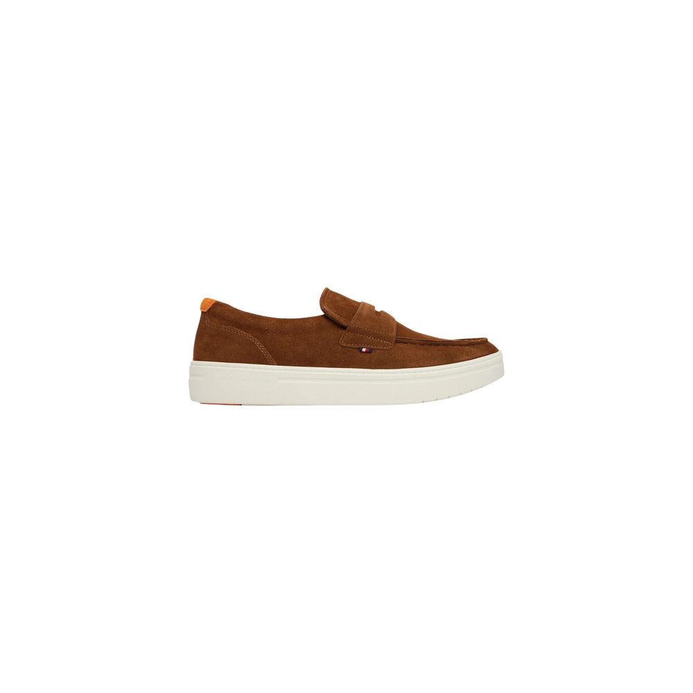 Tommy Hilfiger Brown Suede Leather Slip-On Loafers