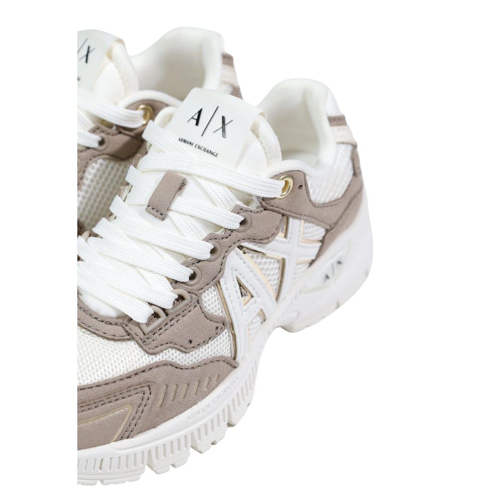 Armani Exchange Brown Polyamide Athletic Sneakers