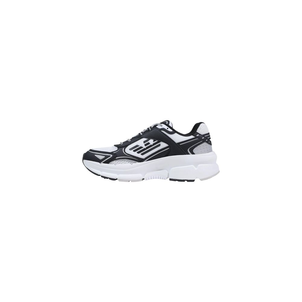 EA7 Emporio Armani Black And White Polyester Athletic Sneakers