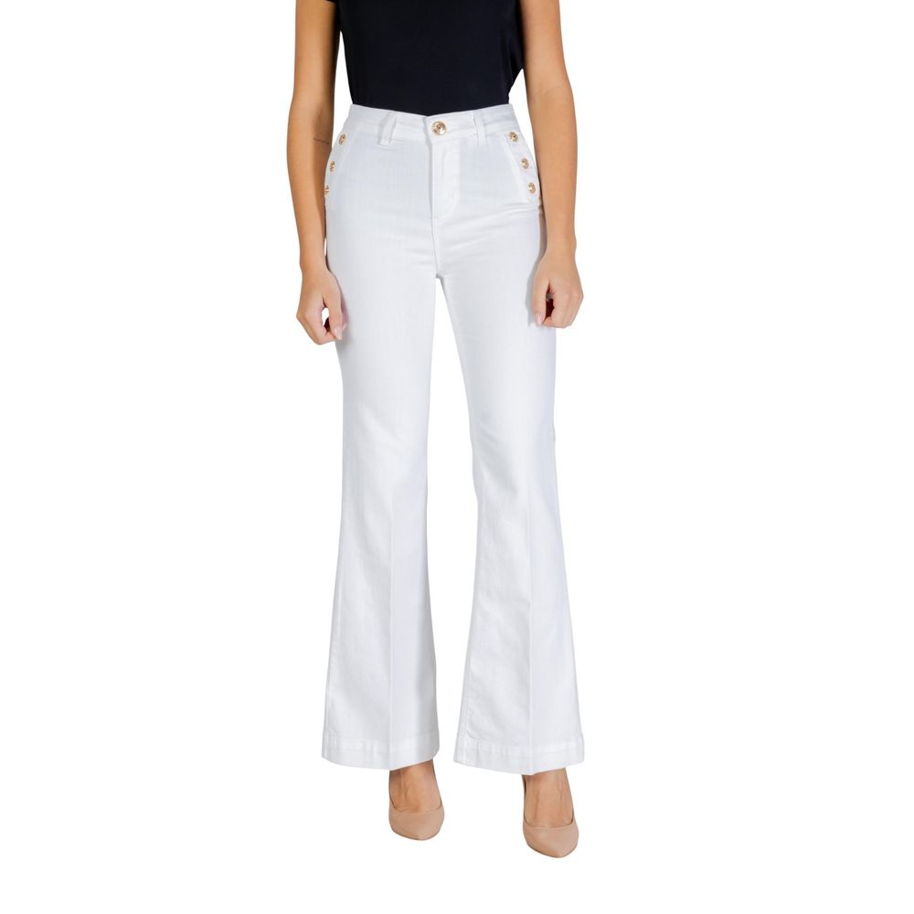 Liu Jo White Cotton Flared Jeans