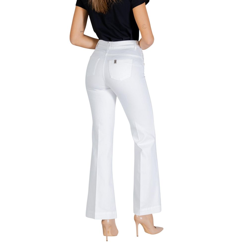 Liu Jo White Cotton Flared Jeans