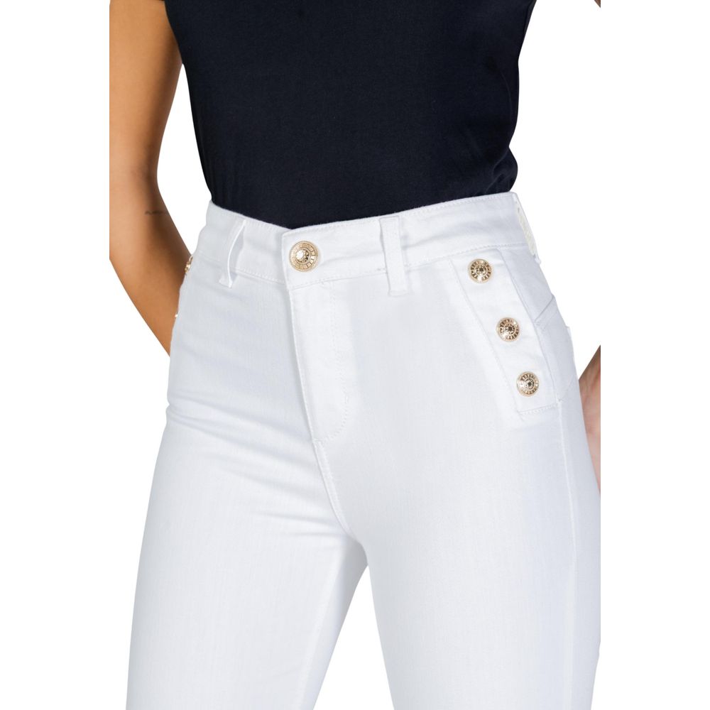 Liu Jo White Cotton Flared Jeans