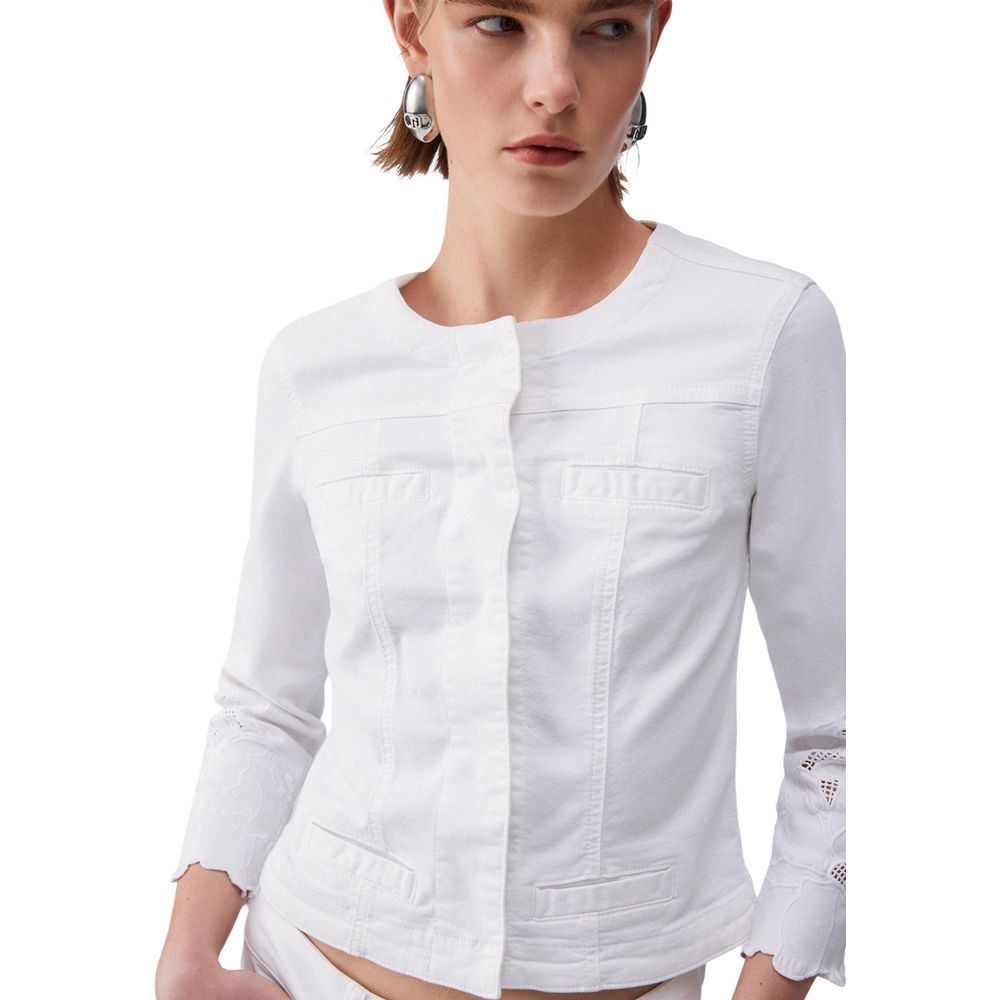Liu Jo White Cotton Denim Jacket