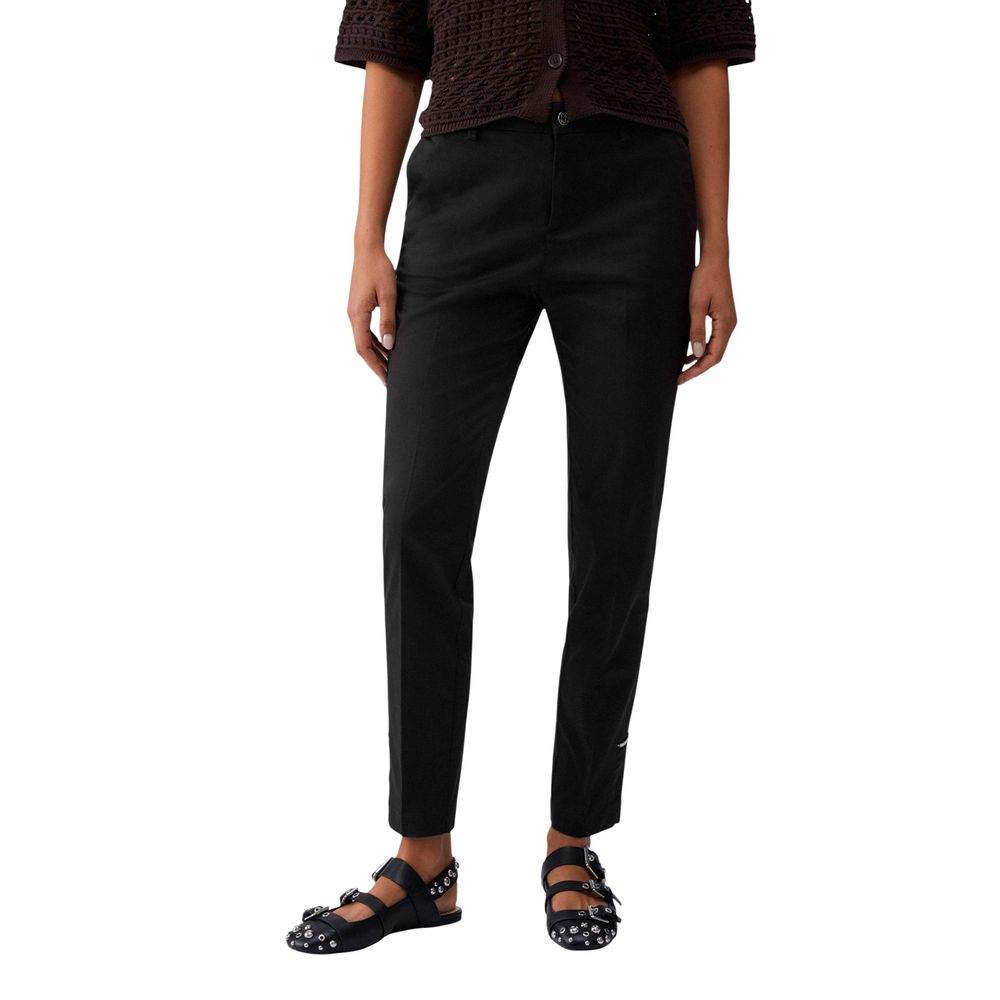 Liu Jo Black Cotton Chino Pants