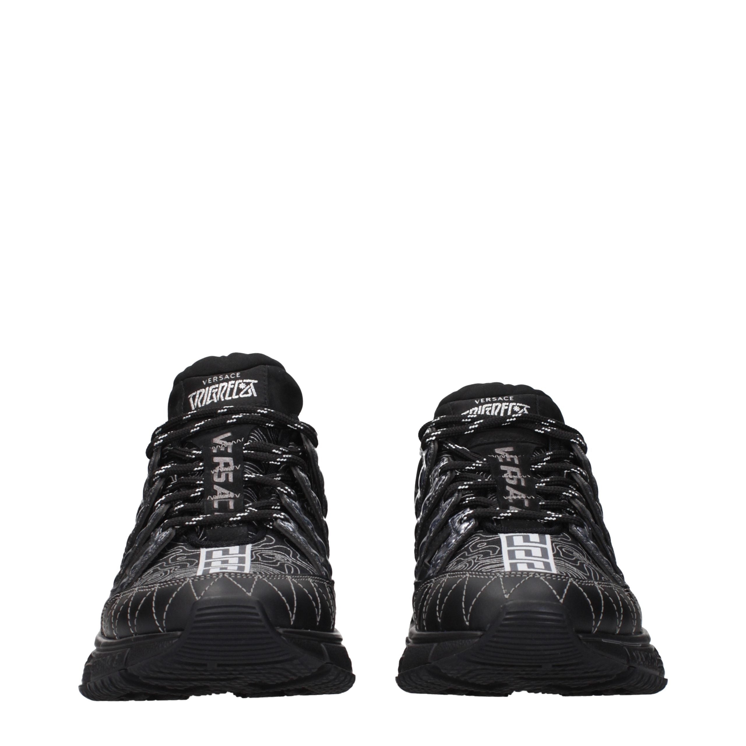 Versace Black Fabric Athletic Sneakers