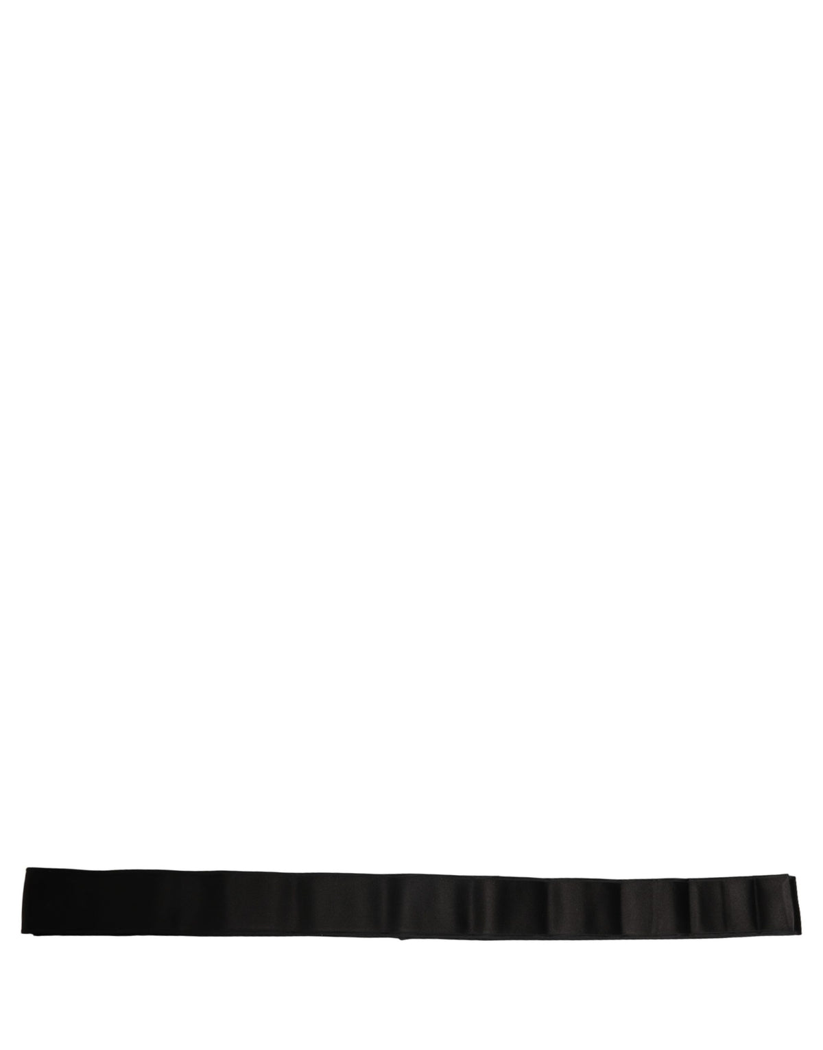 Dolce & Gabbana Black Satin Silk Wide Band Waist Cintura Belt