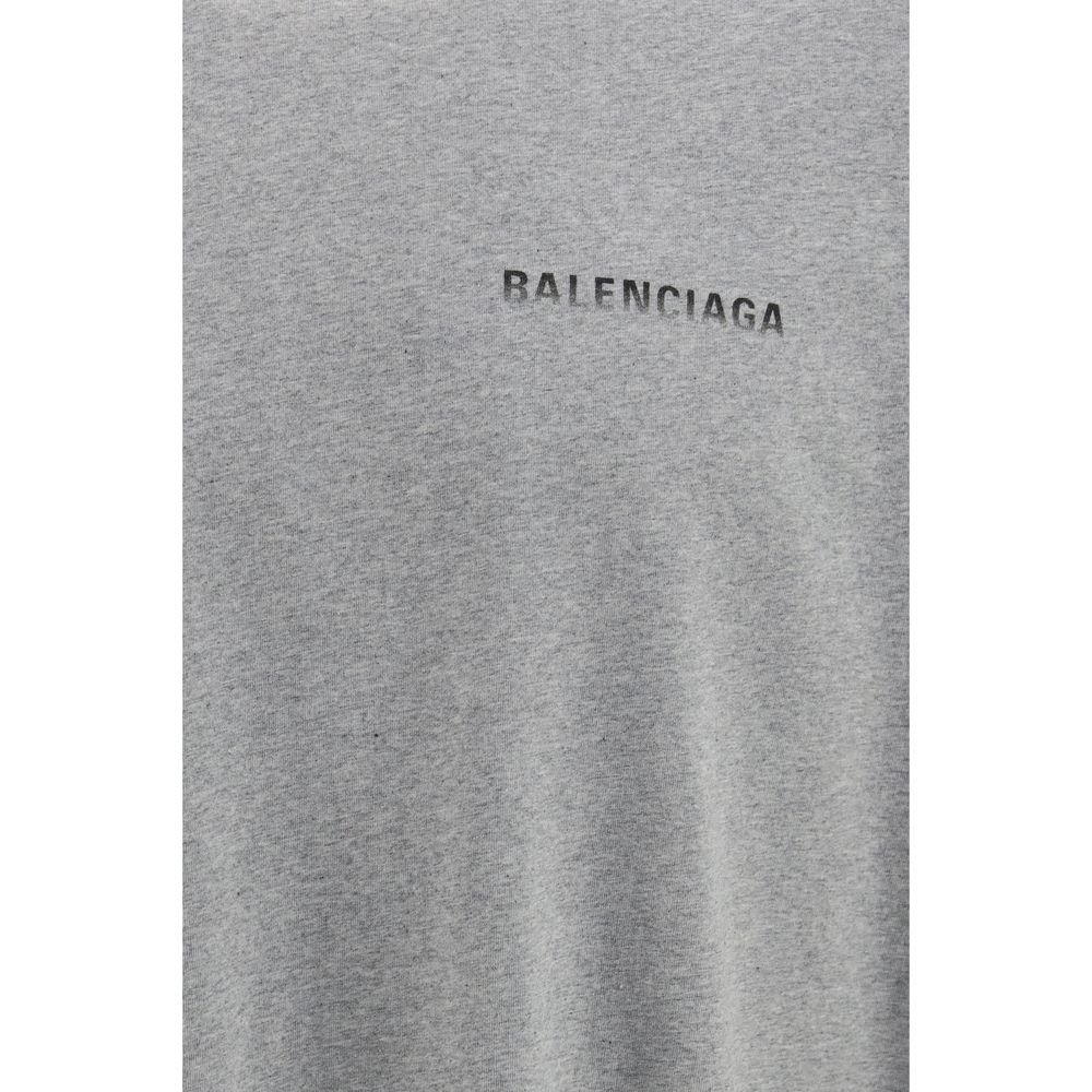 Balenciaga Gray Cotton T-Shirt