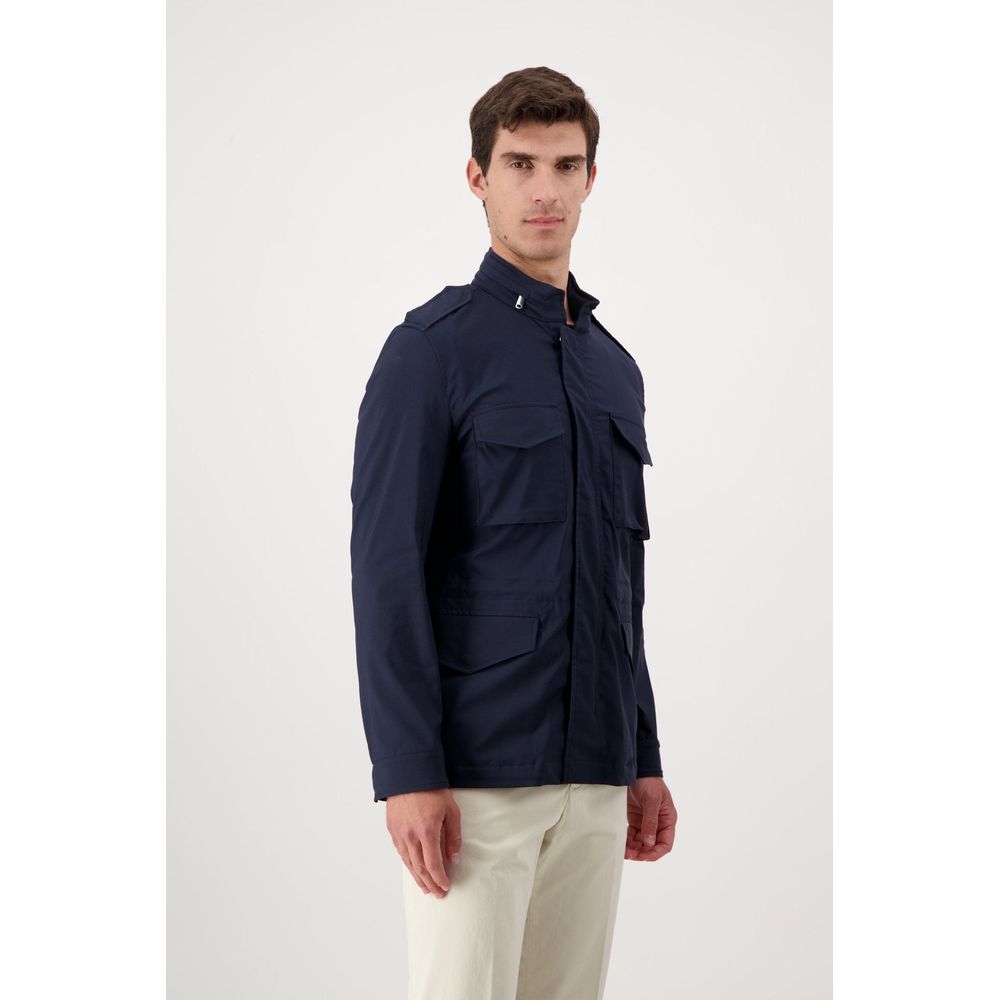 Autore Navy Blue Cotton Jacket