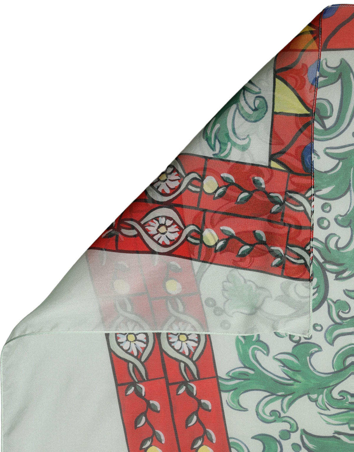 Dolce & Gabbana Multicolor Silk Printed Square Foulard Scarf
