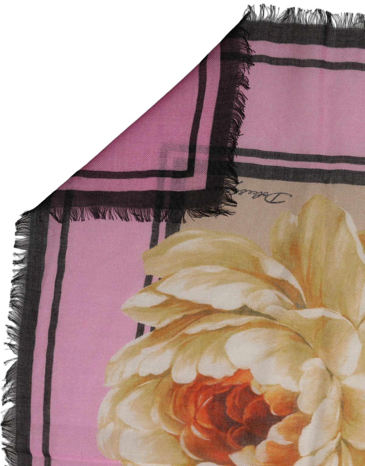 Dolce & Gabbana Multicolor Floral Cashmere Foulard Scarf