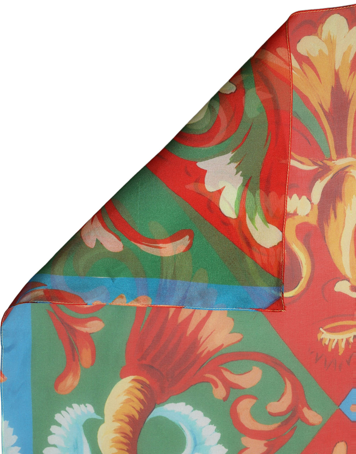 Dolce & Gabbana Multicolor Silk Printed Square Foulard Scarf