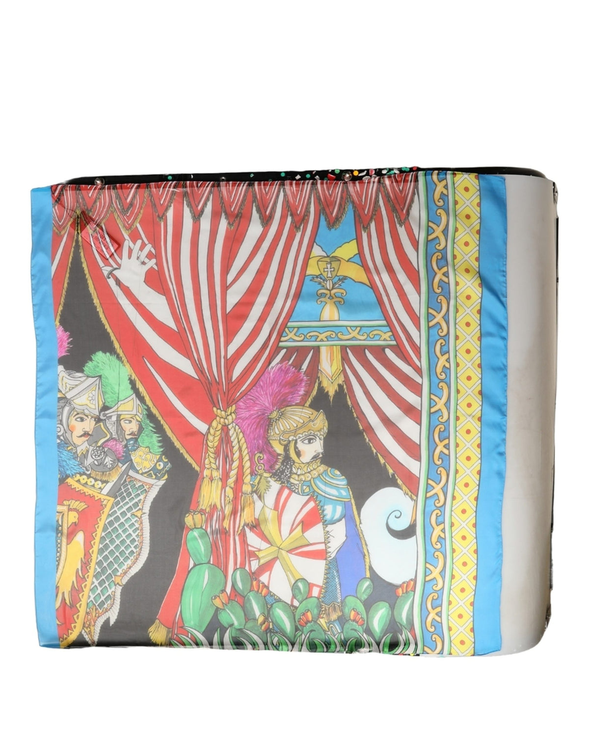 Dolce & Gabbana Multicolor Silk Printed Square Foulard Scarf