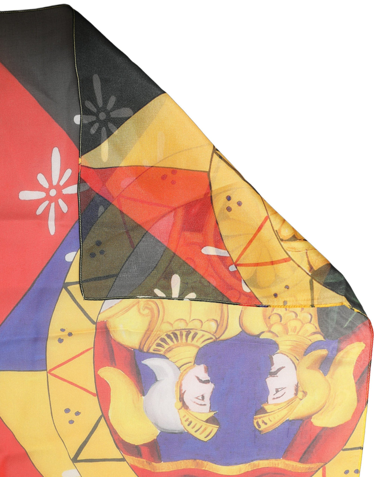 Dolce & Gabbana Multicolor Silk Printed Shawl Stole Scarf