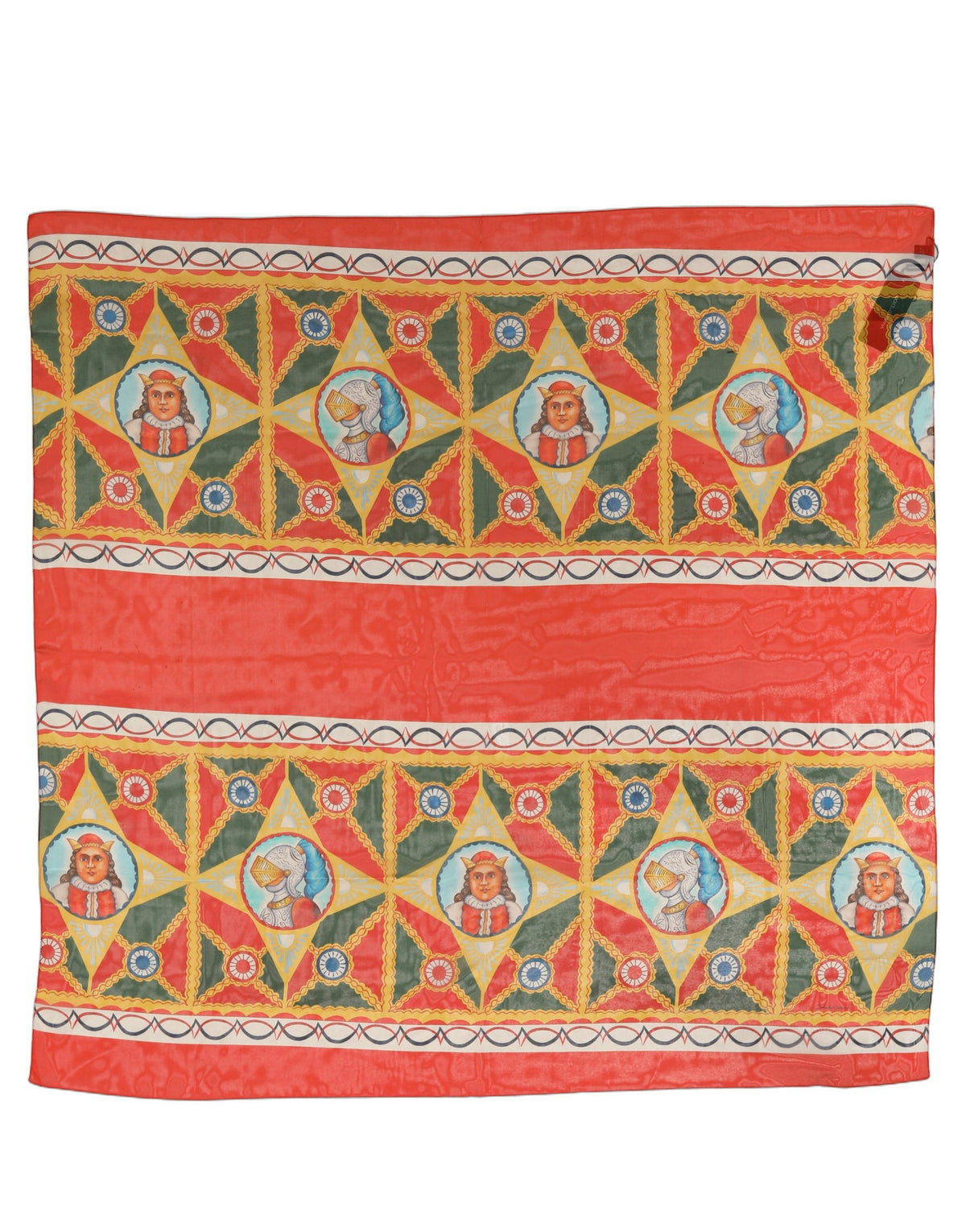 Dolce & Gabbana Multicolor Silk Printed Square Foulard Scarf