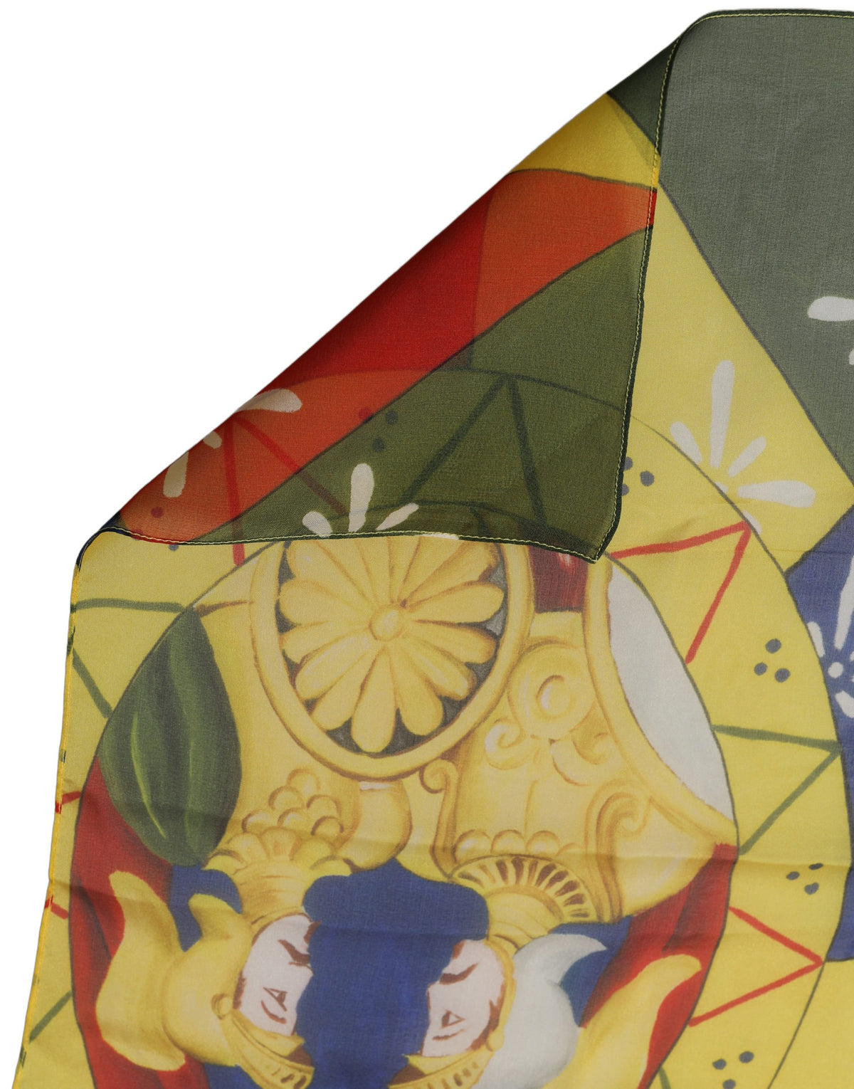 Dolce & Gabbana Multicolor Silk Printed Shawl Stole Scarf