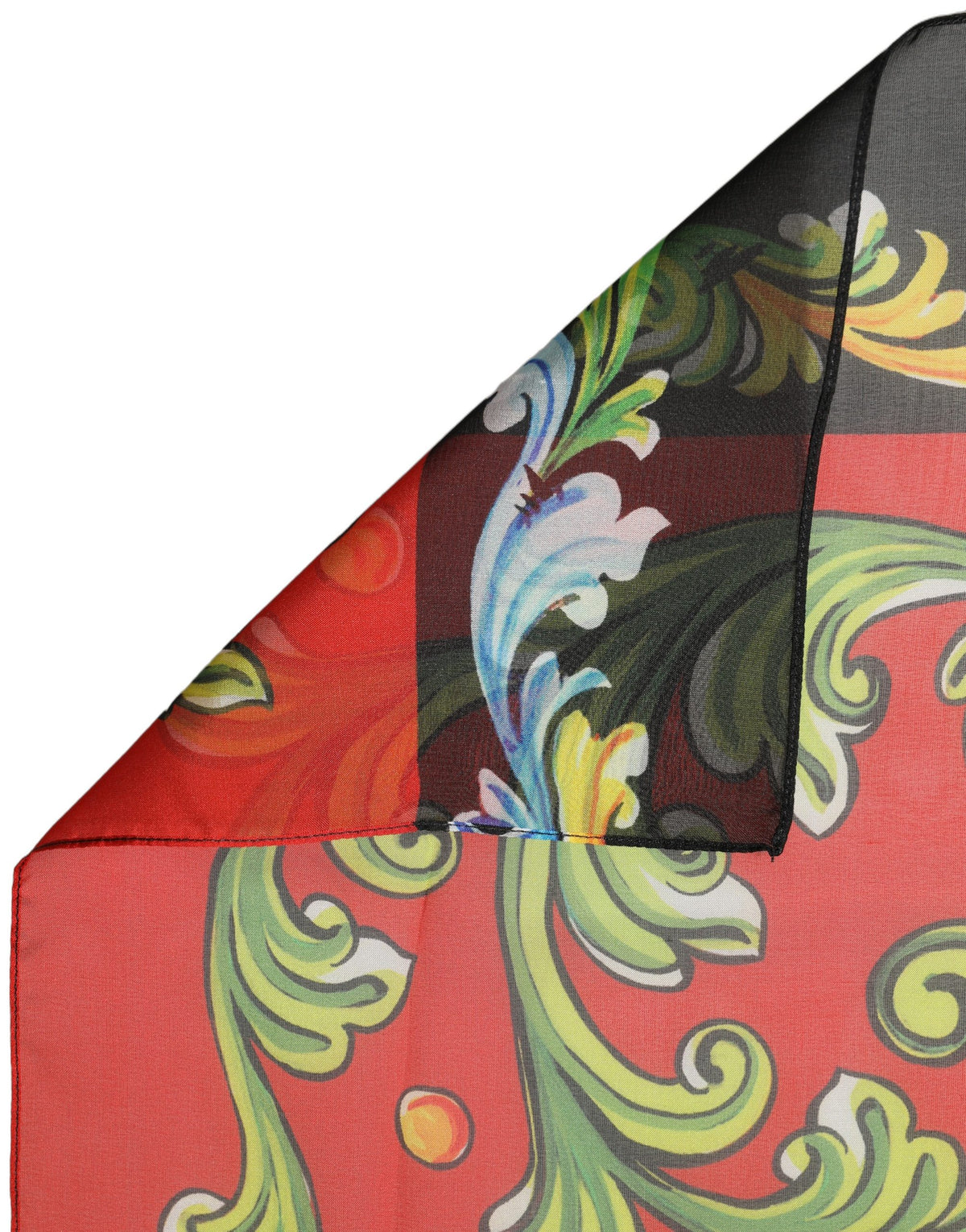 Dolce & Gabbana Multicolor Silk Printed Square Foulard Scarf