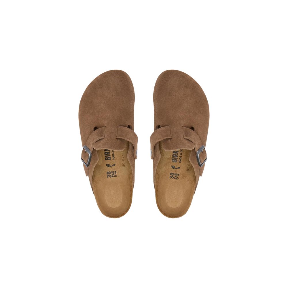 Birkenstock Brown Suede Leather Clogs