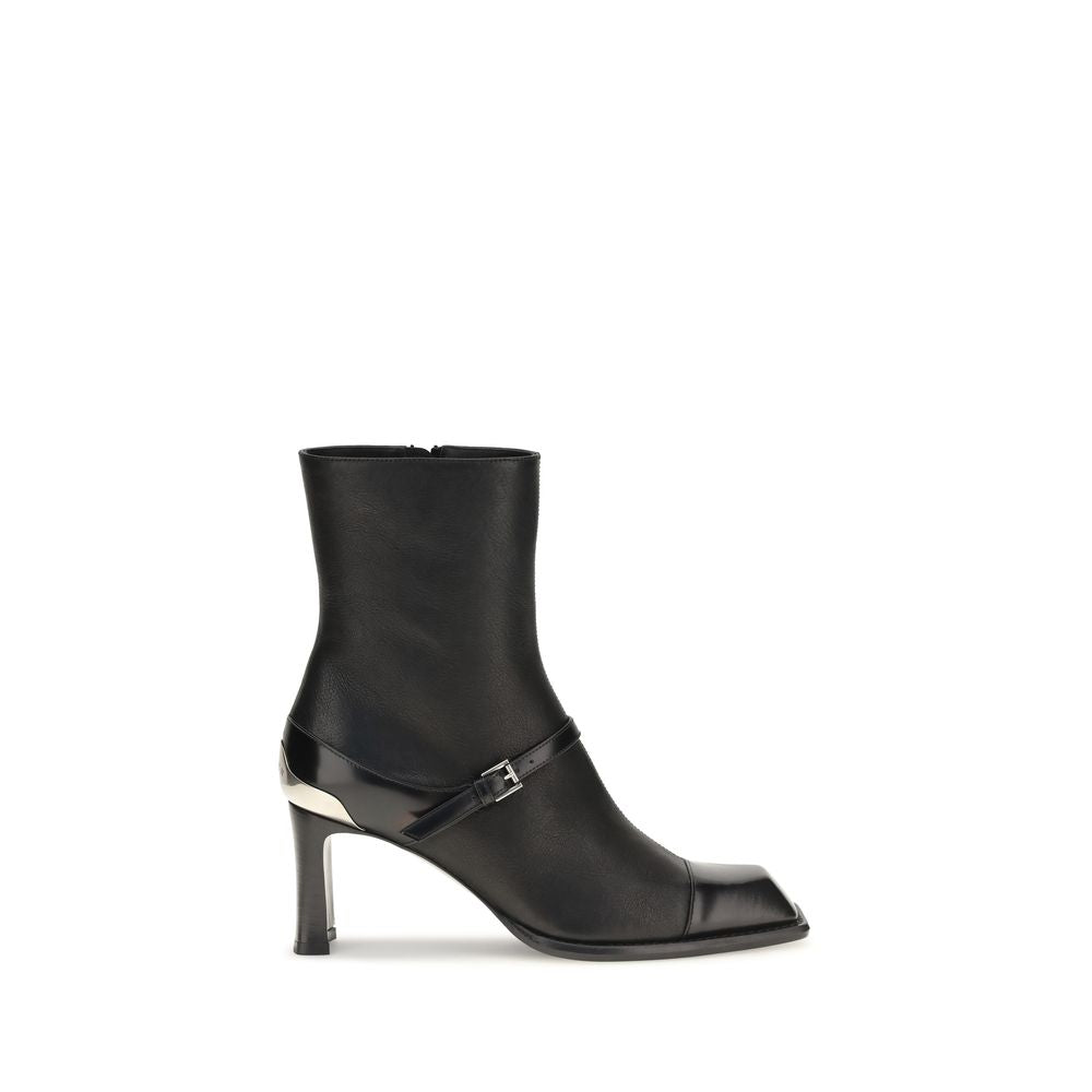 Alexander McQueen Black Lamb Leather Ankle Boots