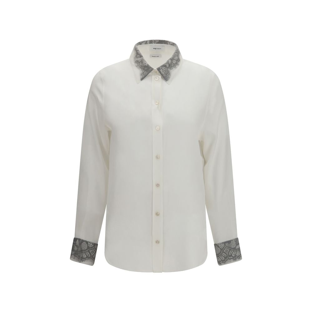Alexander McQueen White Silk Dress Shirt