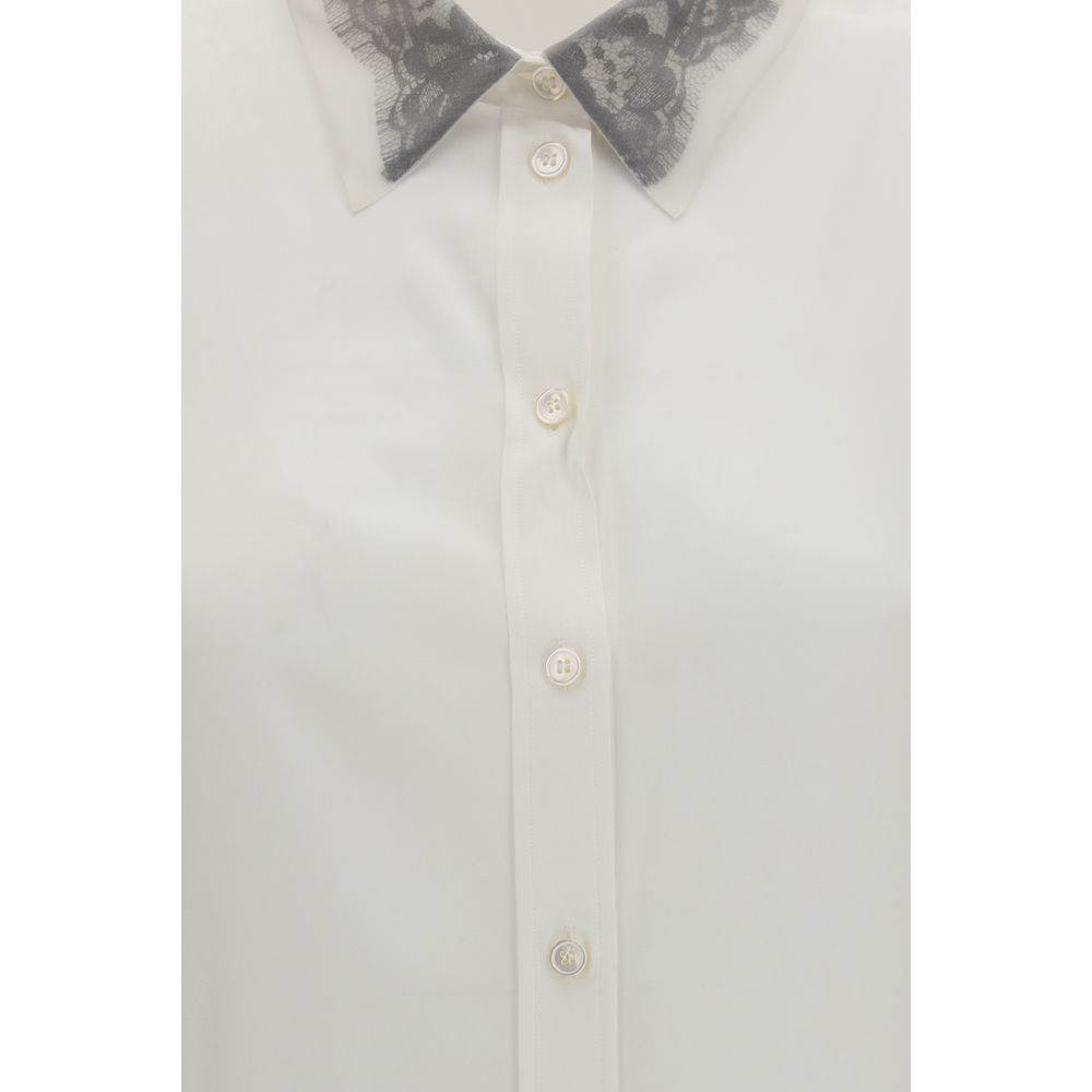 Alexander McQueen White Silk Dress Shirt