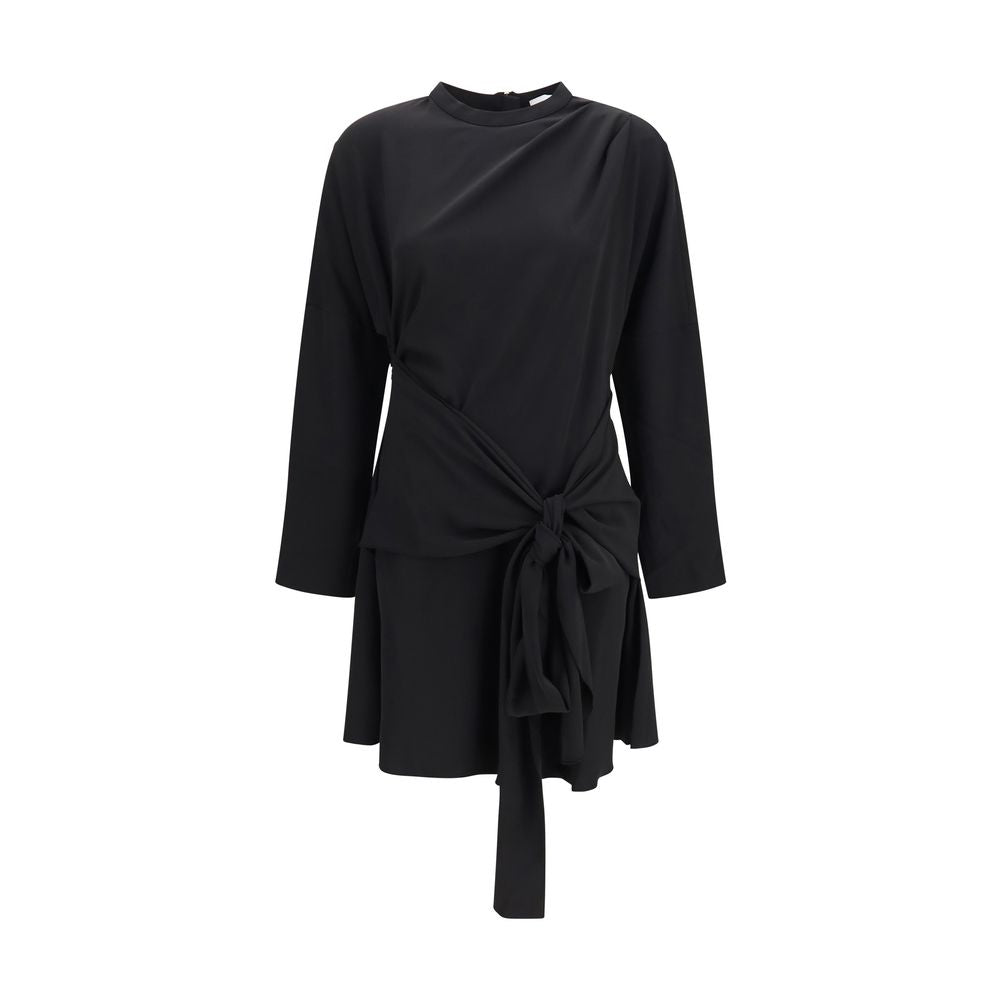 Ganni Black Recycled Polyester Cocktail Dress