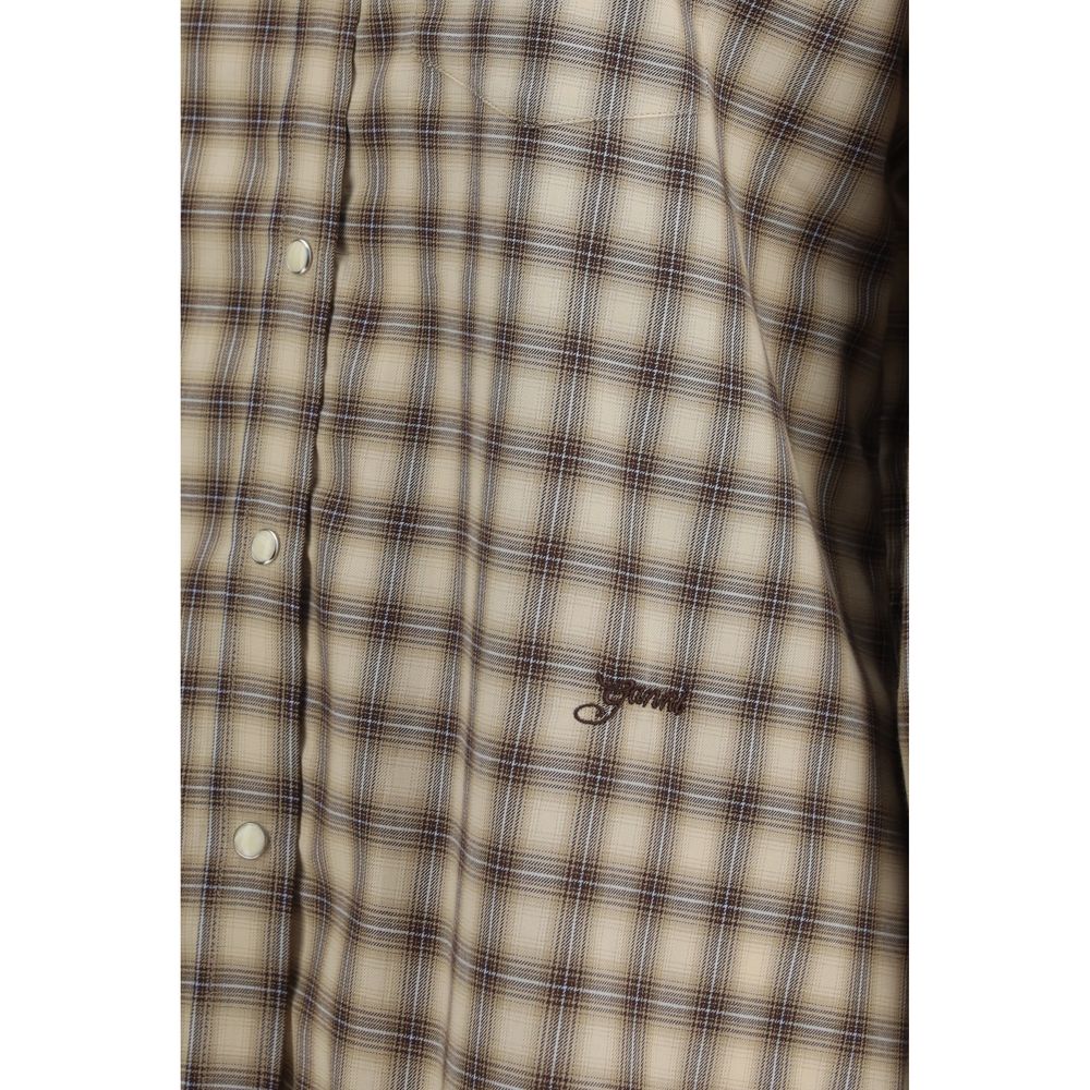 Ganni Beige Cotton Dress Shirt