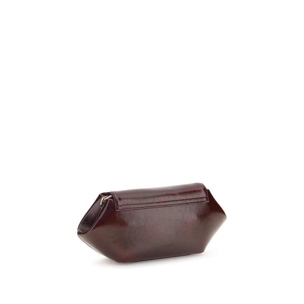 Ganni Bordeaux Polyethylene Shoulder Bag