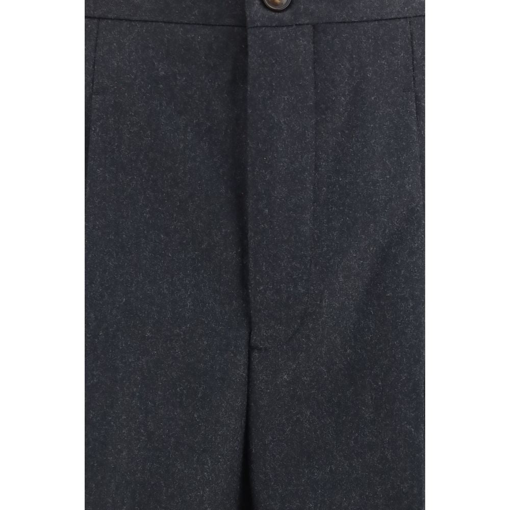 Umit Benan Gray Wool Oves Aries Dress Pants