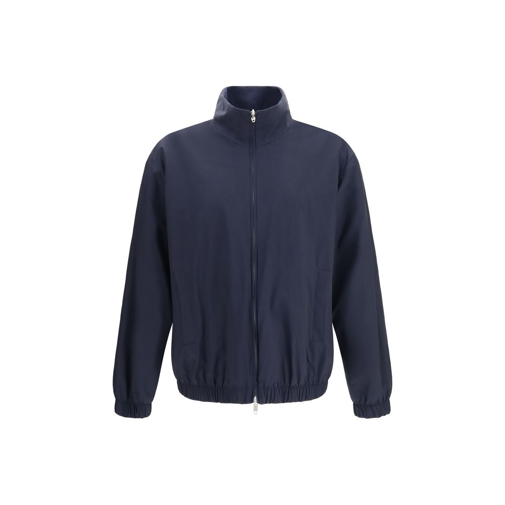 Umit Benan Blue Silk Full-Length Jacket