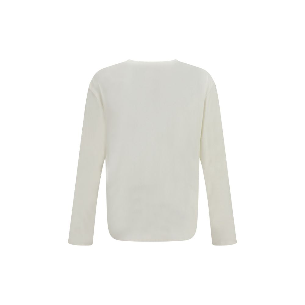 Umit Benan White Cotton Long Sleeve T-Shirt