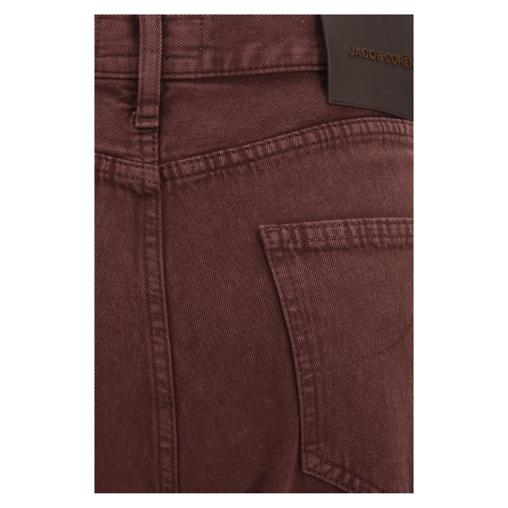 Jacob Cohen Bordeaux Cotton Straight-Leg Jeans