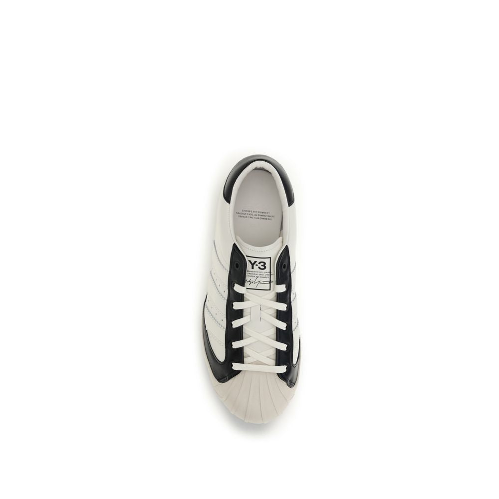 Y-3 White Calf Leather Bos Taurus Low Top Sneakers