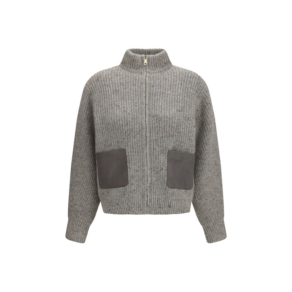 Fabiana Filippi Gray Wool Oves Aries Sweatshirt