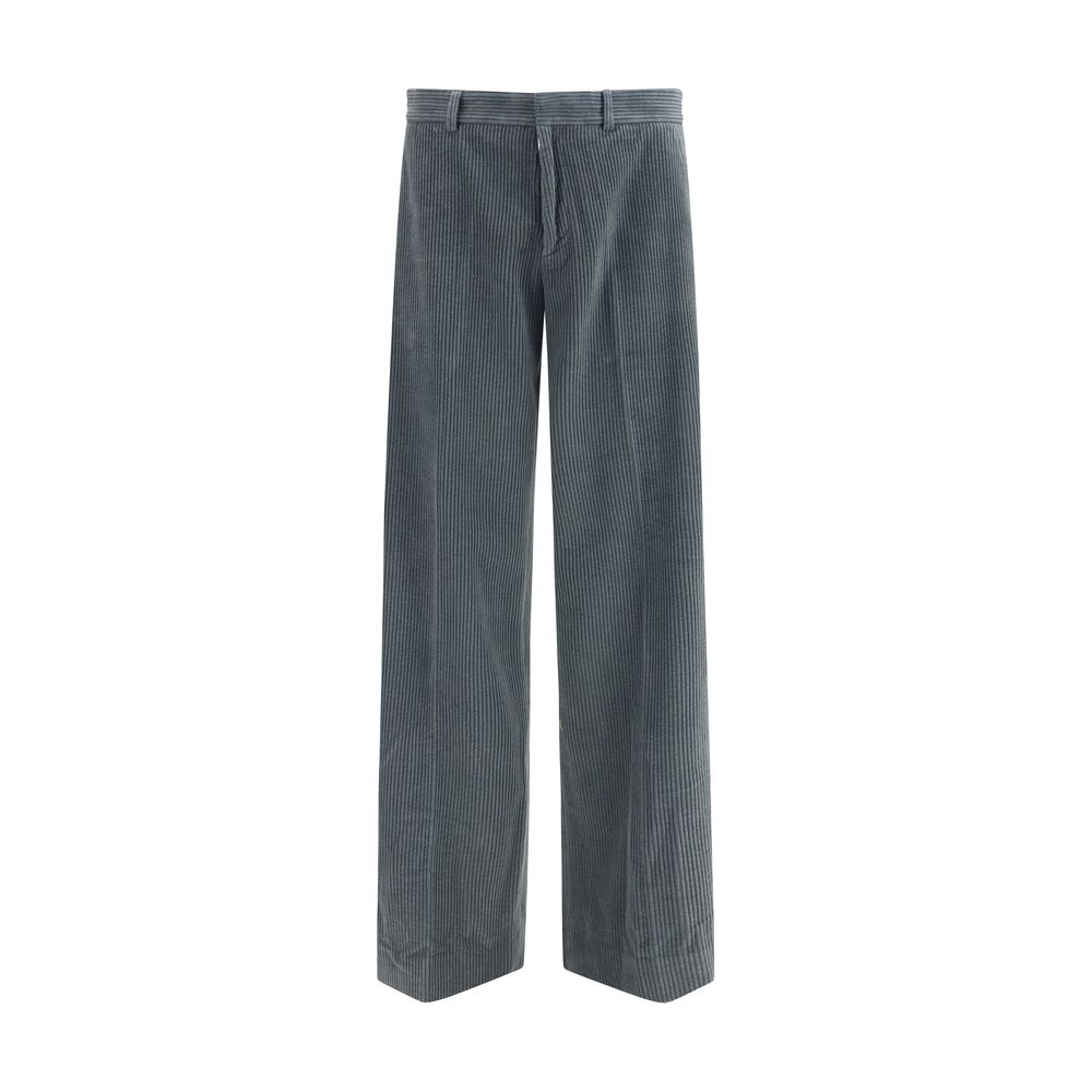 Magliano Gray Cotton Casual Pants