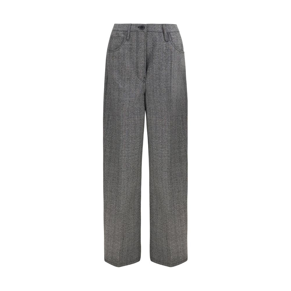 Prada Gray Wool Oves Aries Casual Pants