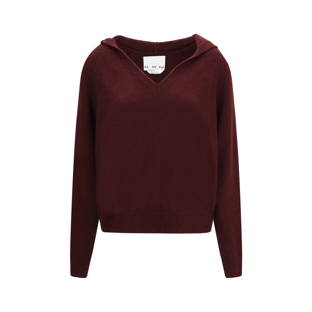 SA SU PHI Bordeaux Cashmere Hoodie