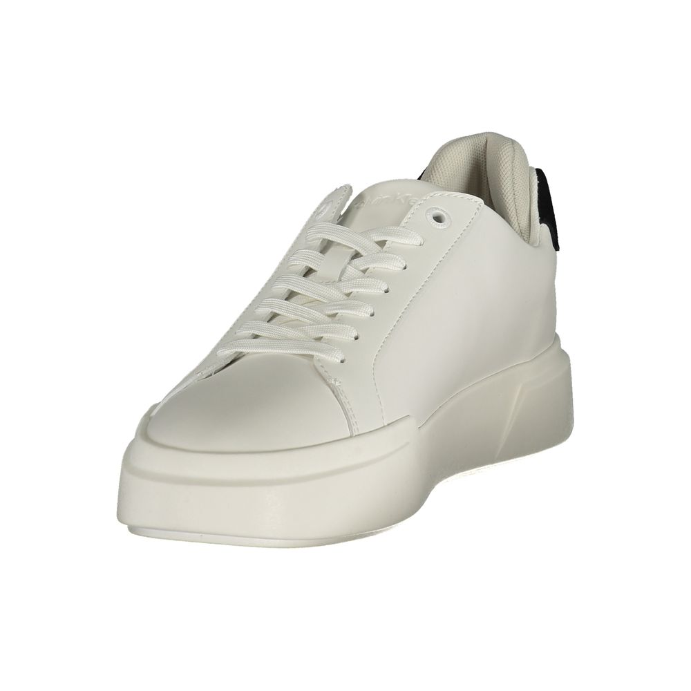 Calvin Klein White Polyurethane Men Sneaker
