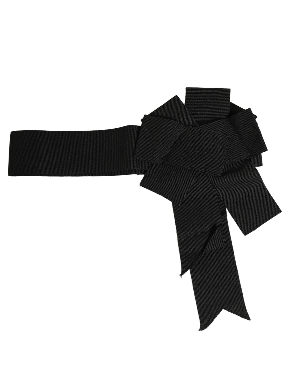 Dolce & Gabbana Black Cotton Wrap Around Tie Cintura Belt