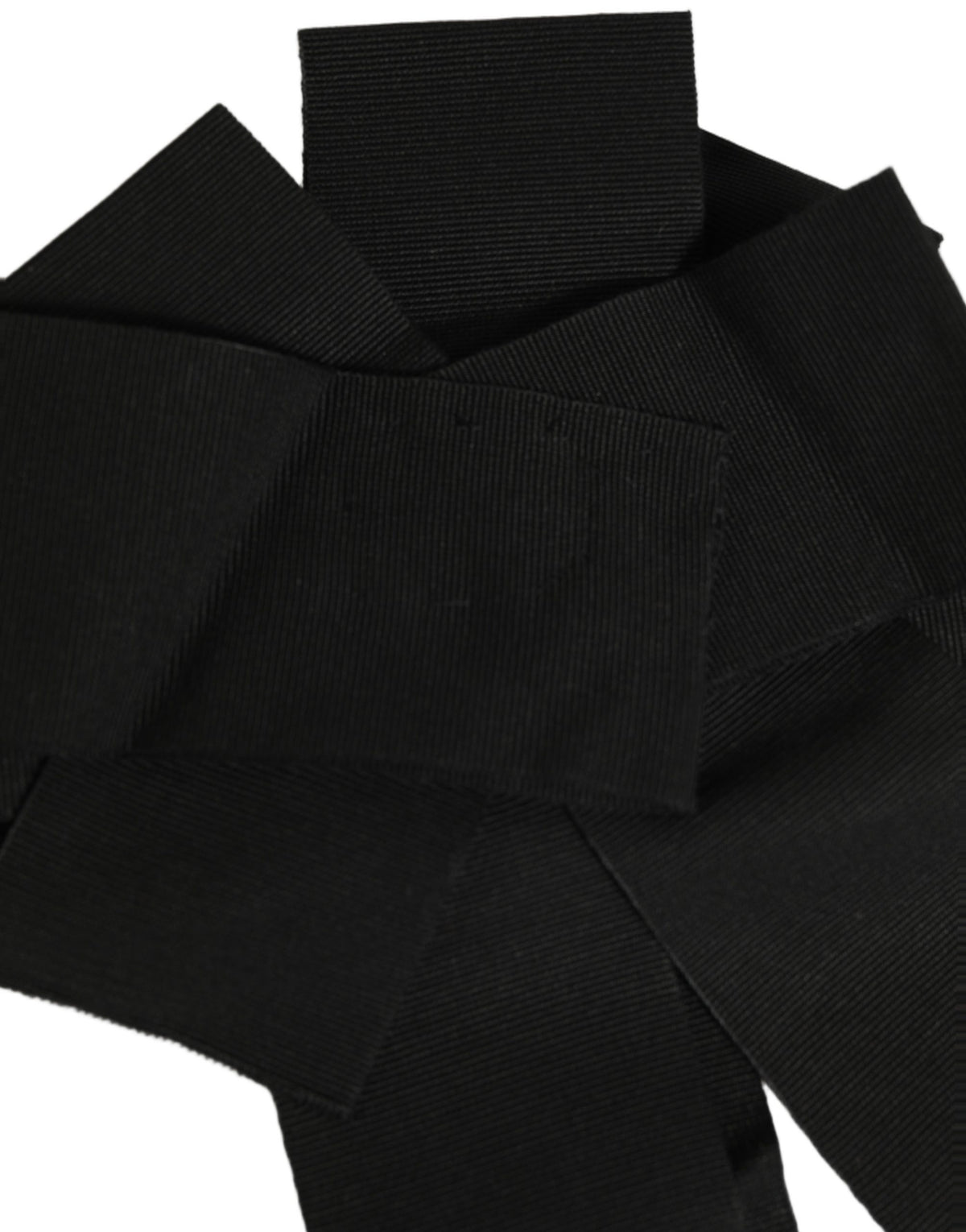 Dolce & Gabbana Black Cotton Wrap Around Tie Cintura Belt