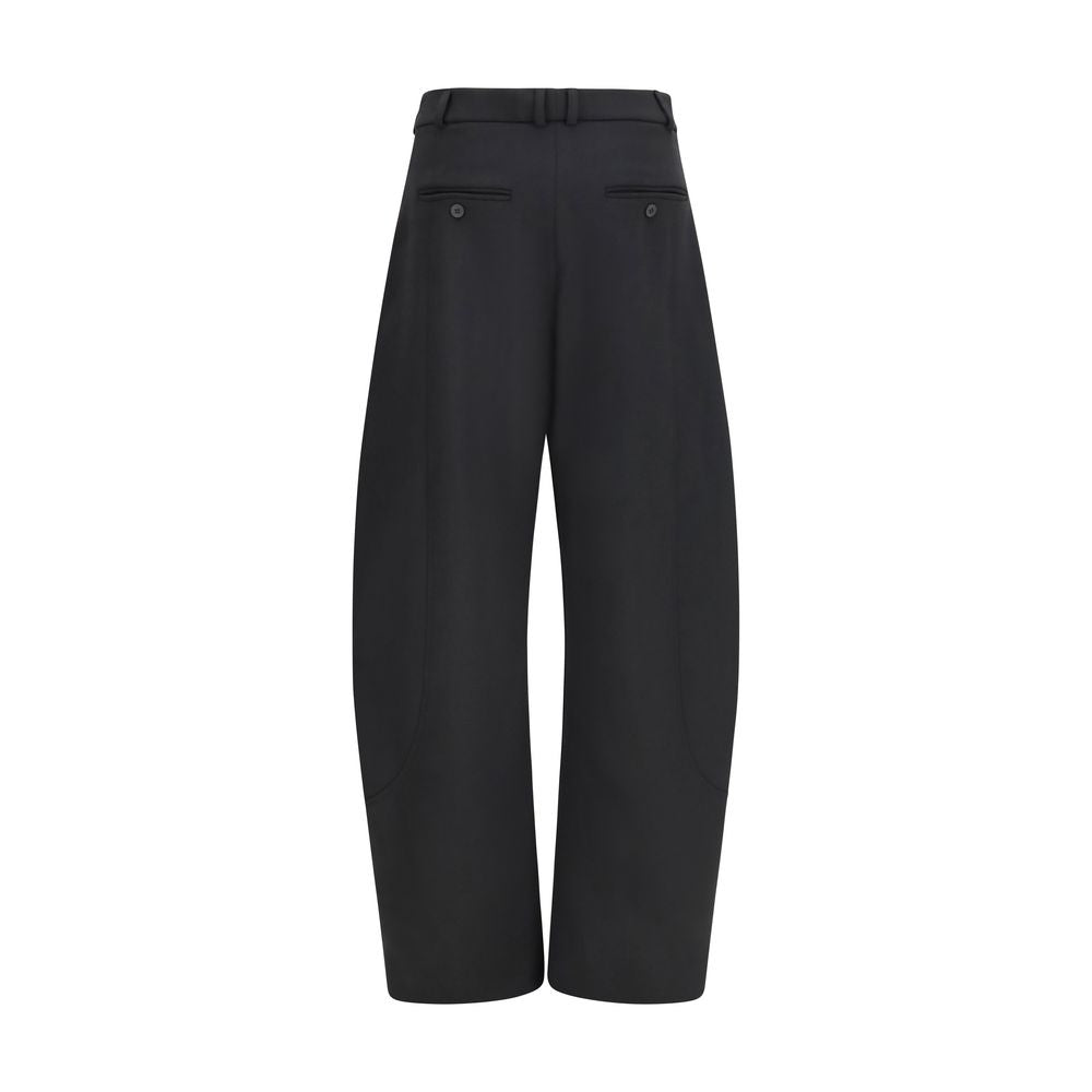 Nissa Black Polyester Casual Pants